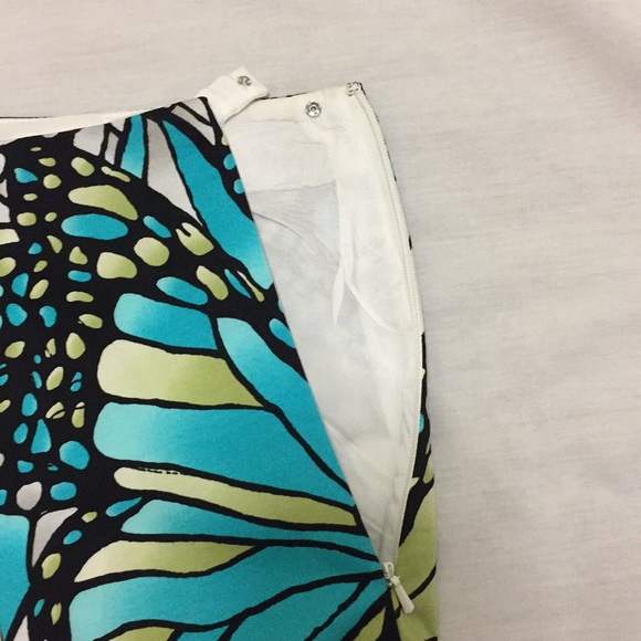 ETCETERA Blue Green Monarch Butterfly Skirt - Picture 5 of 7